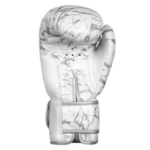 Guantes de boxeo profesionales de cuero hechos a mano blancos Guantes de lucha y Kickboxing para niños Tamaños 8oz-16oz - Product Image 2