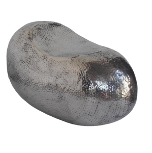 Tabouret en aluminium martelé de Style selle avec poli miroir disponible également en métal cuivré pour meubles de décoration intérieure - Product Image 6