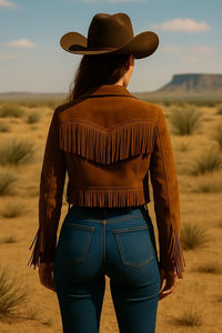 Veste en daim marron personnalisée pour homme, en cuir d'agneau véritable, respirante, coupe-vent, boutons-pression, style western, vêtements d'hiver pour motards - Product Image 3