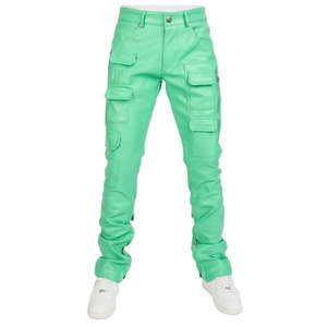 กางเกงขายาวผู้ชายทรงตรงเอวกลางผ้าแคนวาสหนังคุณภาพสูง ผลิตจากโรงงาน ขายดี-รับผลิตตามสั่ง ขนาด สี บริการ OEM - Product Image 1