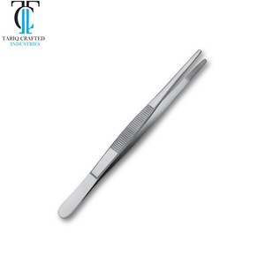 Pinces à pansements dentées en acier inoxydable, instruments chirurgicaux médicaux pour le soin des plaies - Product Image 1