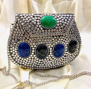 Poignées de pochette en résine bois bohème au design unique faites à la main avec des chaînes Accessoires de sac personnalisables pour soirée et usage quotidien - Product Image 5