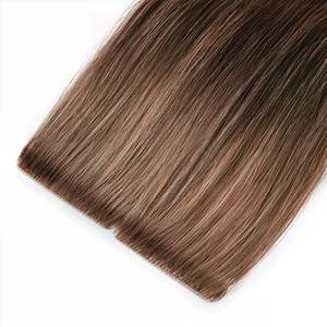 คลิปอินต่อผมแท้แบบเรมี่ ลอนธรรมชาติ 8-30 นิ้ว สีน้ำตาลเกาลัด # 4 - Product Image 1