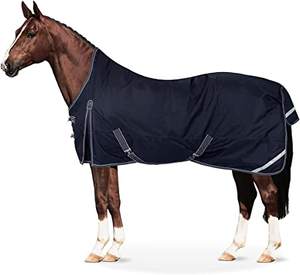 Equinate Oakland Highneck Rain <b>Blanket</b> With Fleece 165 cm Navy Lightweight Folding - Product Image 4