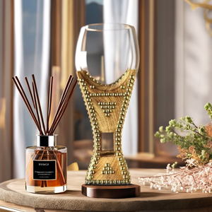 Handcrafted Sandalwood <b>Incense</b> <b>Holder</b> with Brass Detailing Traditional Arabic Religious Design 24 cm - Product Image 2