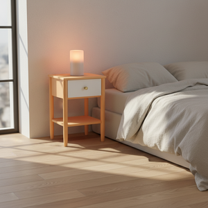 Mesa de Centro Moderna Cocomilk en Color Pastel con Madera de Caucho Resistente, MDF y Chapa de Roble para Comedor, Restaurante y Decoración del Hogar - Product Image 2