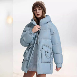 Haute Qualité Rembourré Manteaux Vestes Bulle Vêtements En Plein Air Couleur Blocs Fermeture Éclair Coupe-Vent Puffer Veste - Product Image 3