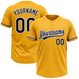 Maillot de softball à 2 boutons de haute qualité chemise de softball en polyester respirant maillot de softball de baseball brodé - Product Image 3