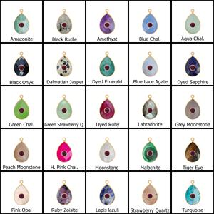 <b>Labradorite</b> Oval Shape 15x10mm Sterling Silver Gold Plated Double Stone Bezel Set Unisex Charm <b>Pendant</b> Jewelry - Product Image 6