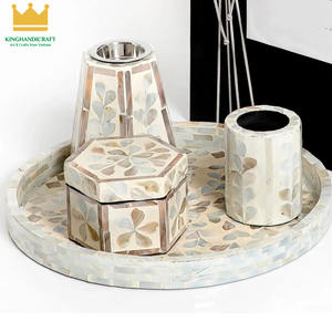 Incense Burner Censer Suitable for Ramadan <b>Eid</b> <b>Gifts</b> Vietnam Handcrafted Mother of Pearl Mubkhar <b>Box</b> Tray Censer - Product Image 1