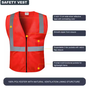 Gilet de sécurité haute visibilité personnalisé, vente chaude 2025 |   Veste de travail réfléchissante pas chère pour la sécurité, la construction et l'ingénierie - Product Image 3