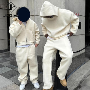 Conjunto de Sudadera con Capucha y Pantalones Deportivos de Algodón Grueso, Liso, Personalizable para Fabricantes de Ropa, Traje Deportivo para Hombre - Product Image 1