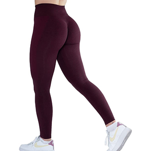 Fitness Girl Scrunch <b>Tights</b> High Quality Mid Workout Leggings Women Seamless Tummy Control Gym Sport Active Yoga Pants Custom - Product Image 2