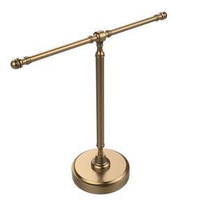 Rustic brass <b>towel</b> stand complementing traditional washrooms with artisanal metal craftsmanship - Product Image 5