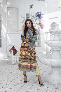 Vestido bordado informal de verano para el césped, personalizado a precio mayorista/2024-25 recién llegado, vestido informal para el césped, ropa paquistaní - Product Image 4