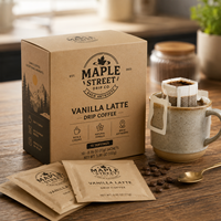 Coffrets cadeaux AT PACK de café filtre personnalisé avec sachets individuels et boîte cadeau imprimée pour torréfacteurs de café – Cadeaux de café haut de gamme