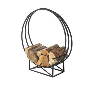 High Trending Firewood <b>Rack</b> in Rusted Metal Ideal for Stylish <b>Indoor</b> Outdoor Wood Holder & Tabletop Accessories - Product Image 2