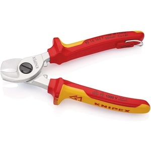 Cortador de Cables Cromado con Certificación VDE de 165 mm, Mangos Multicomponentes, Ojal de Montaje KNIPEX - Product Image 6