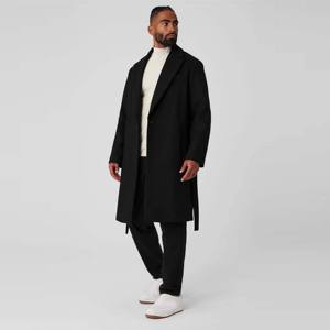 Men Formal Wool Overcoat, Double-Breasted Long Winter <b>Coat</b> for Business and Outdoor Wear, Tailored Slim-Fit Wool <b>Coat</b> for Men - Product Image 3