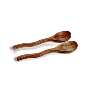 Serveurs de salade de service en bois naturel rustique pour articles de cuisine en gros de haute qualité en provenance d'Inde - Product Image 4