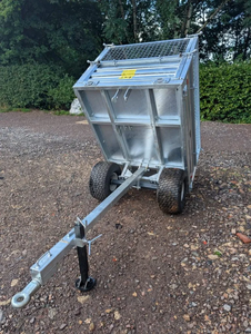 1 Ton Galvanised Mechanical Tipping Trailer Dump Trailer agricultural machinery equipment - Product Image 4