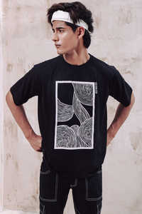 T-shirt graphique personnalisé à la mode en gros de haute qualité 100% coton T-shirts unisexes surdimensionnés poids lourd 230G sérigraphie courte - Product Image 3