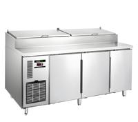 Nouveau modèle Réfrigérateur-congélateur en promotion Table de préparation de pizzas commerciale réfrigérée Réfrigérateur 2 portes Table de préparation de pizzas pour magasin d'alimentation