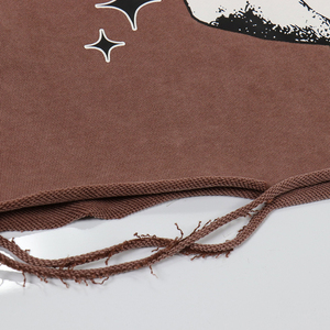 Se Aceptan Logotipos Personalizados Bordados, Sudadera con Capucha de Forro Polar 100% Algodón, Estilo Vintage, Lavado Ácido, Corte Desgastado, con Bajo sin Rematar - Product Image 4