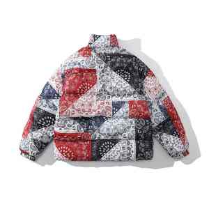 Chaqueta corta acolchada para hombre sólida de invierno 2024, chaqueta Bomber, abrigo de burbujas de tres tonos, chaquetas de burbujas con cremallera gruesa de manga larga para hombre - Product Image 2