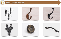 Gagang Laci Besi Cor Rustic Berkualitas Tinggi Desain Polos Antik Modern untuk Lemari Dapur Kamar Mandi Lemari Pakaian Kamar Tidur