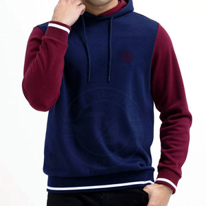 เสื้อสเวตเตอร์มีฮู้ดสำหรับผู้ชายเสื้อสเวตเตอร์มีฮู้ดผ้าฝ้ายสีตัดกันดีไซน์กระเป๋าสีพื้นสำหรับฤดูหนาว100% ของ2024 - Product Image 2
