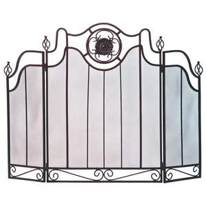 Vintage Style Iron Wire Fire Guard Fire Screen Panels <b>Arched</b> Mesh Spark Guard Black Finished Interesting Life Stylish - Product Image 4