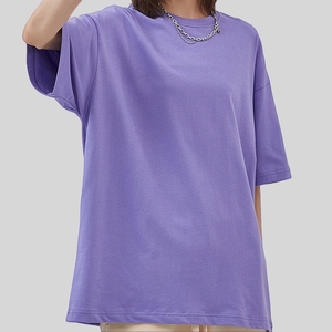 HONFIT Logo personalizzato di alta qualità Streetwear oversize girocollo T-Shirt da uomo 230Gsm cotone 100% Wash tinta unita T-Shirt da uomo - Product Image 5