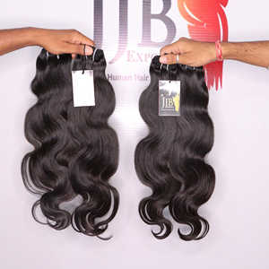 Vente en gros de haute qualité cheveux bruts indiens vison brut vague de corps paquets de cheveux humains brut indien ondulé cheveux bouclés Temple - Product Image 2