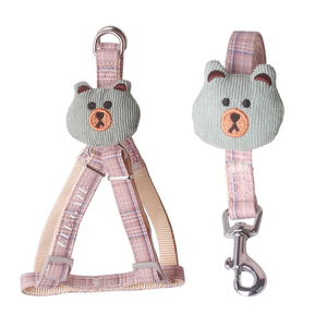 Pettorina di Lusso per Cani con Design Orsetto Kawaii XL/XXL, Guinzaglio in Poliestere con Fantasie a Quadri e Tinta Unita, Traspirante e Personalizzabile per Passeggiate con il Cane - Product Image 5