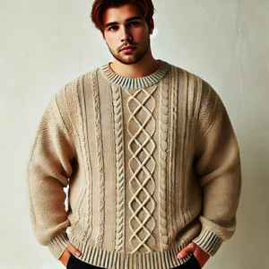 Ventes chaudes, services OEM ODM, vente en gros, logo personnalisé, jacquard, automne-hiver, pull en tricot personnalisé pour homme, taille plus, respirant, 100% - Product Image 3