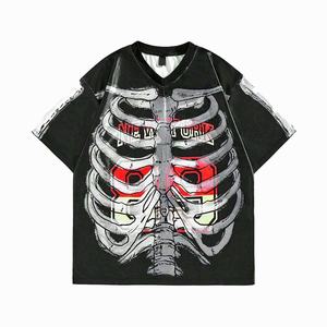 T-shirts imprimés DTF décontractés pour hommes et femmes, tee-shirt en coton graphique, streetwear élégant, mode quotidienne - Product Image 1