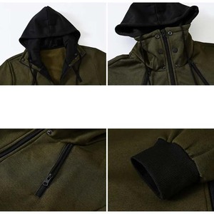 Fournisseurs pakistanais 2025, sweats à capuche d'hiver unisexes à fermeture éclair intégrale, broderie personnalisée, service OEM, bonne quantité, prix bas - Product Image 5