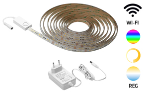 Striscia LED intelligente da 5 metri, 24W/m, regolabile in colore RGB e intensità, 240V, IP65 (GSC 204035001) - Product Image 1