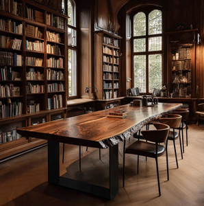 Table à manger carrée en bois massif moderne faite à la main meubles écologiques pour la décoration intérieure de la campagne - Product Image 4