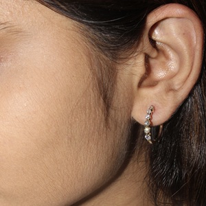 ต่างหูแบบห่วงประดับเพชรทรงกลมสำหรับปลูกในห้องปฏิบัติการ0.80ctw ระดับพรีเมี่ยมทอง14K 18K - Product Image 6