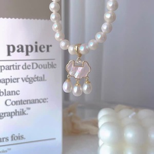 Collier Vintage Puissant en Or 14K avec Perles Naturelles Fritillaria de Grade AAAA, Pendentif Ruyi Fait Main, Breloque <span class=keywords><strong>Joker</strong></span> - Product Image 1