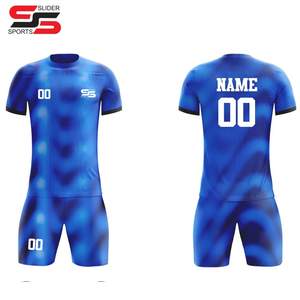 Uniformes de fútbol de club de equipo de alta calidad, camisetas de fútbol, conjunto de pantalones cortos de dos piezas para hombre, Conjunto de camiseta de fútbol de sublimación personalizada para niños - Product Image 5