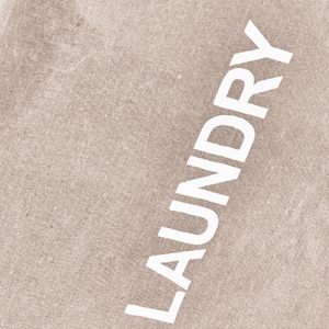 Cesto per lavanderia in alluminio tessuto pieghevole da bagno 38.5x24x60cm Beige/grigio organizzato per un migliore utilizzo dello spazio - Product Image 3