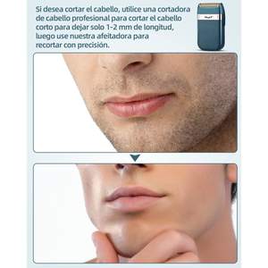 เครื่องโกนหนวดไฟฟ้ากันน้ำ 5 ใบมีดแบบลอยตัว เครื่องโกนหนวดแบบหมุนสำหรับโกนหนวดบนใบหน้า ใบมีดสามชั้น IPX7 ล้างทำความสะอาดได้ สำหรับผู้ชายและผู้หญิง - Product Image 6