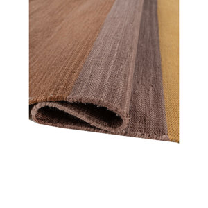 Tapis en polyester faits à la main Indusbar gris et noir, tissage plat, rayures abstraites, rectangulaires pour la maison, le salon, le couloir - DPH-2301 - Product Image 2