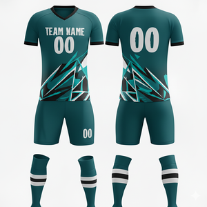 Ensemble de maillots de football personnalisés avec noms et numéros d'équipe personnalisés, léger, 100% polyester, vêtements de sport unisexes pour adultes - Product Image 6