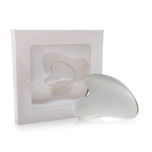 Outil facial Gua Sha en acier inoxydable avec logo gravé au laser personnalisé - Product Image 4