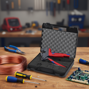 เครื่องมือจีบสายไฟแบบเปลี่ยนได้ของ Knipex คีมจีบสายไฟแบบขัดเงา คีมอเนกประสงค์พร้อมระบบสำหรับการเดินสายไฟอย่างมีประสิทธิภาพ - Product Image 3