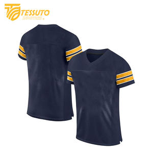 Vêtements de sport imprimés partout Chemises de football classiques vintage Maillot de football personnalisé T-shirt de football à col en V pour hommes - Product Image 6